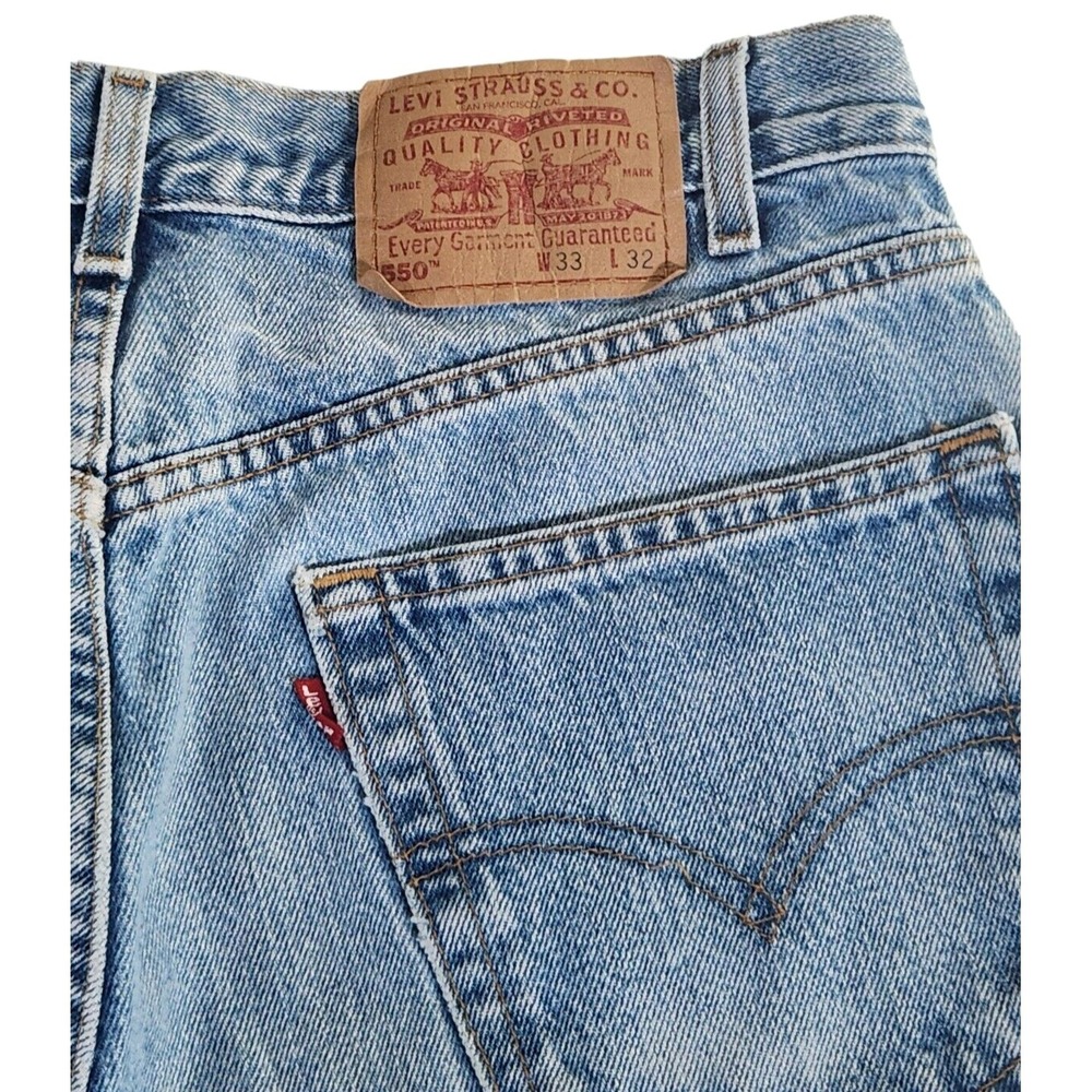 VTG Levi's 550 Relaxed Fit Jeans Men's 33x32* (Fits 32x31) Blue Baggy Denim Y2K - Picture 5 of 14